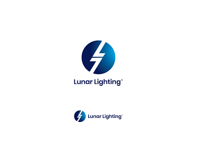 Lunar Lighting Branding Options blue blue gradient blue logo branding design gradient logo idenity identitydesign letter l light lighting logo logo mark logodesign lunar mark symbol