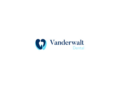 Vanderwalt Dental Branding blue blue logo brandidentity branding branding design dental dental clinic dental logo dentist dentist logo design identity logo logodesign mark symbol tooth tooth logo