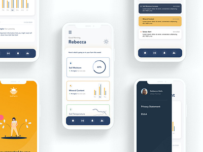 Sol Farm agriculture app design branding charts graphs iphone minimilist modern natural product design screens sleek statistics stats sustainability ui ui ux design ux