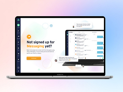 Messaging Desktop App Landing page