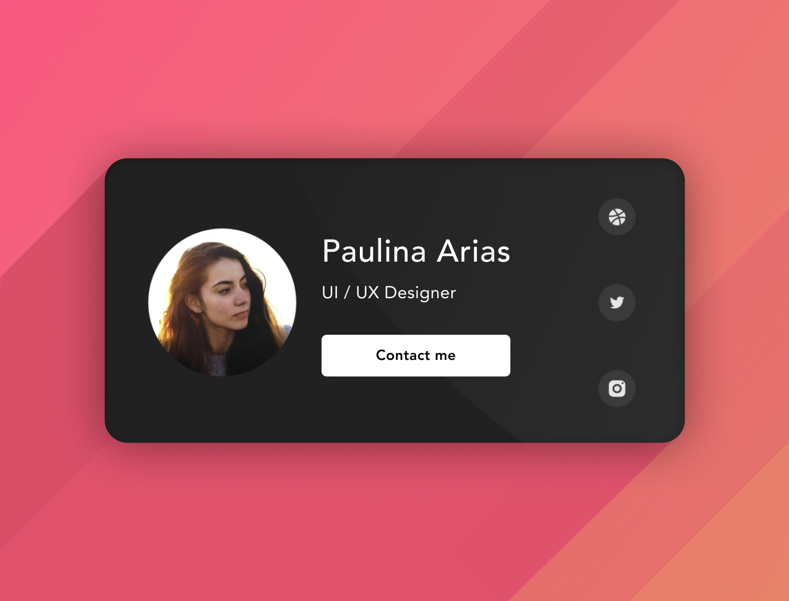 Contact Card :D by Paulina Arias on Dribbble
