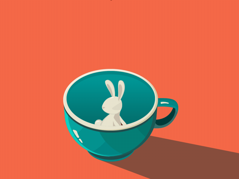 Creature Cup animation coffee creature cup rabbit