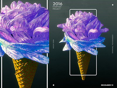 Blooming Ice Cream 3d blooming c4d everyday project flowers ice cream rose