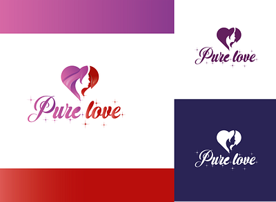 Pure love brand brand design branding design icon illustration logo logo design logotype typography vector youtube channel
