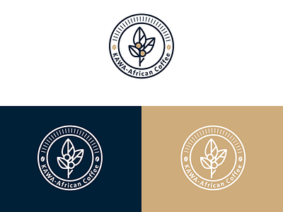 AKAWA coffe Brand design illustration logo vector
