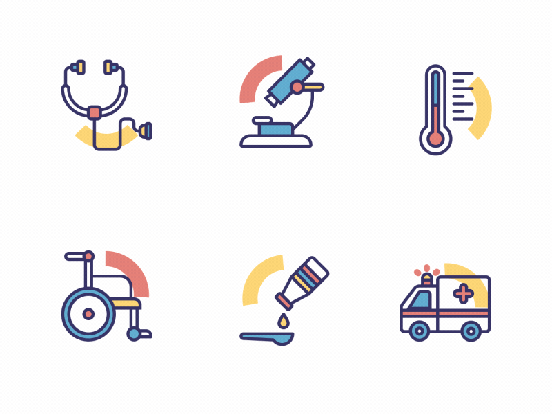 Medical app icons