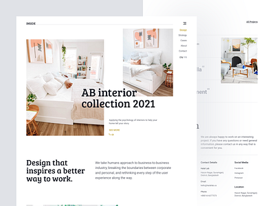 Interior Website Design ecommerce furniture interior landing shop ui ux web