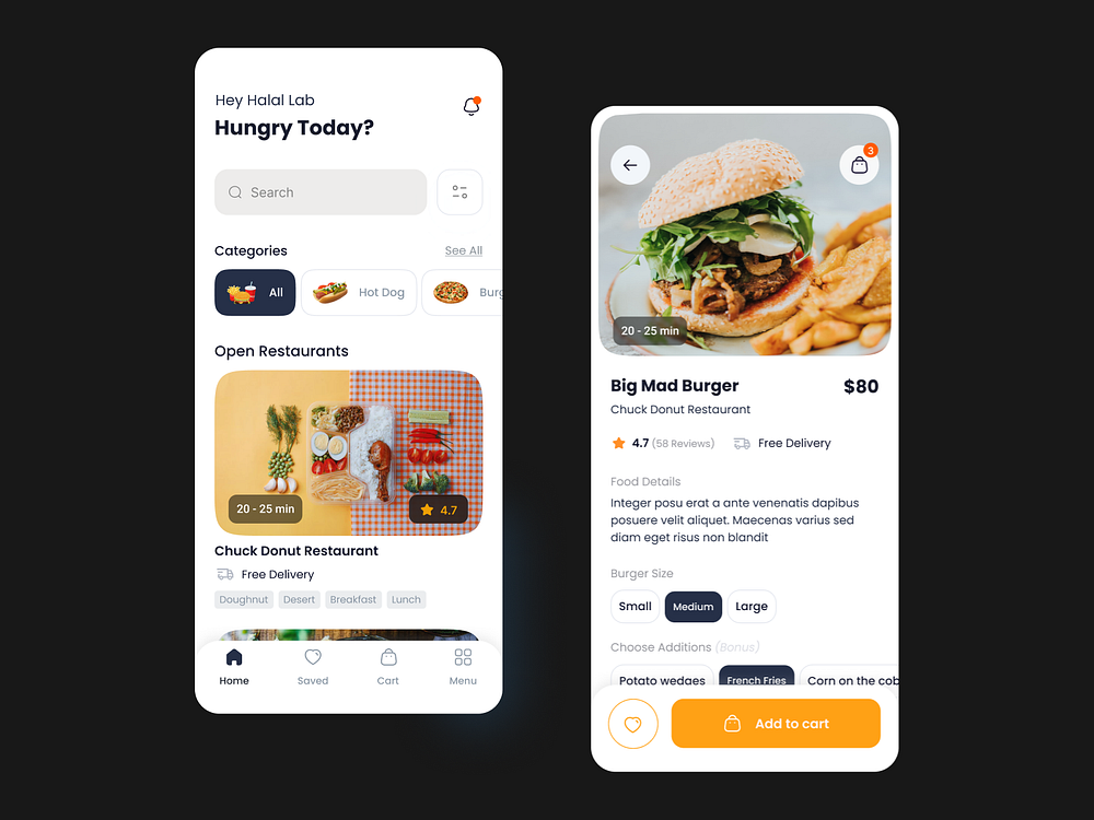 Food Ordering App by Halal Lab on Dribbble