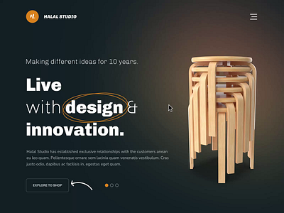 Furniture Website - Header Animation after effect animation ecommerce elegance furniture header animation interaction layout minimal motion shop ui ux website