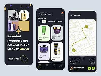 Beauty Product Mobile Apps beauty app clean app ecommerce ios app layout minimal mobile app onboarding product page service shop splash typogaphy welcome