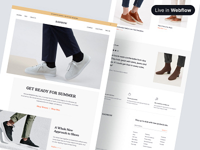 E-Commerce Landing Page - Live animation clean ecommerce interface minimal shop ui web design webflow