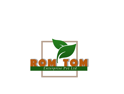 rom tom design illustration logo typography