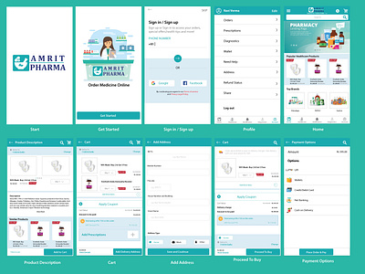 amrit pharma app ui