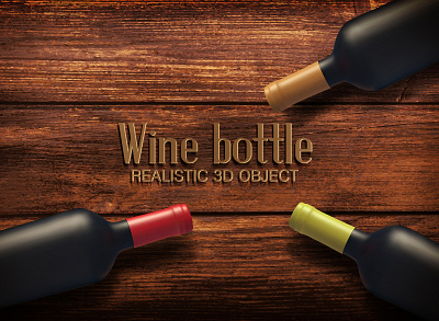 Wine bottles on old wooden background. Vector background design illustration old vector vintage wine wood