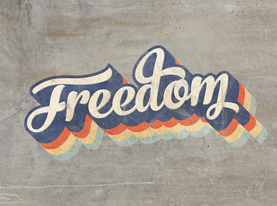 Freedom branding design flat freedom icon illustration logo pride rainbow typogaphy vector