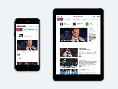 Reimagining Sky Sport Italia - Desktop Responsive