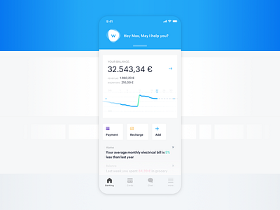 Banking app design concept