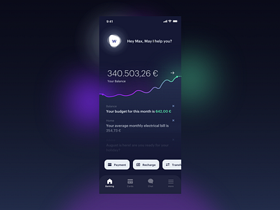 Banking app design concept