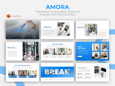 Business Presentation Template - Amora business creative design graphic presentation presentation layout presentation template presentations