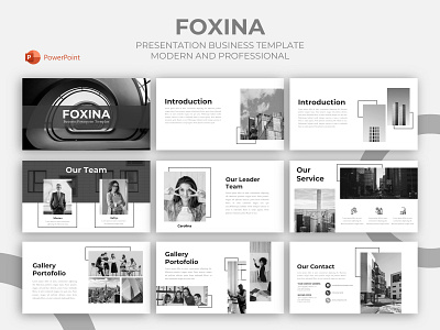 Business Presentation Template - Foxina branding business creative design graphic presentation presentation layout presentation template presentations