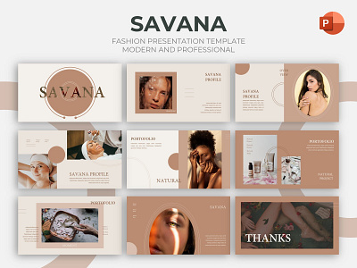 Fashion Presentation Template - Savana branding creative design fashion graphic presentation presentation layout presentation template presentations