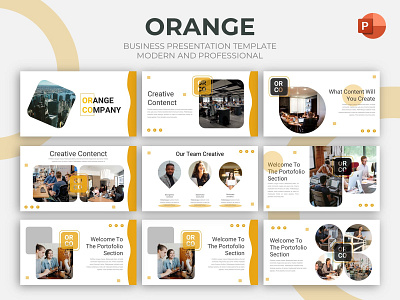 Business Powerpoint Presentation - Orange branding business creative design graphic presentation presentation layout presentation template presentations