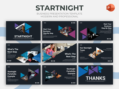 Business Presentation Template - Startnight branding business creative design graphic presentation presentation layout presentation template presentations