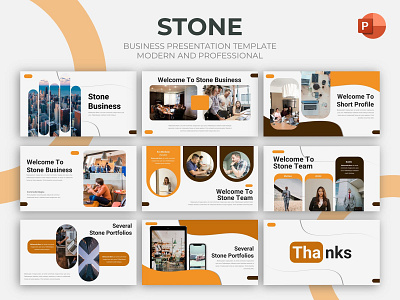 Business Presentation Template - Stone branding business creative design graphic presentation presentation layout presentation template presentations