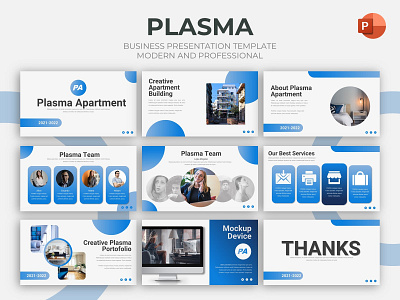 Business Presentation Template - Plasma branding business creative design graphic presentation presentation layout presentation template presentations