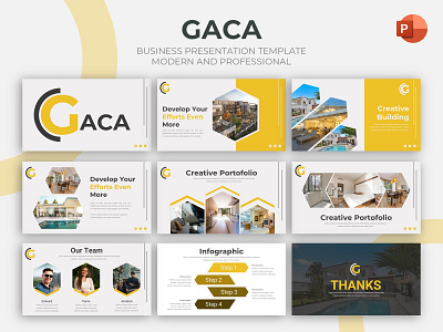 Business Presentation Template - Gaca branding business creative design graphic presentation presentation layout presentation template presentations