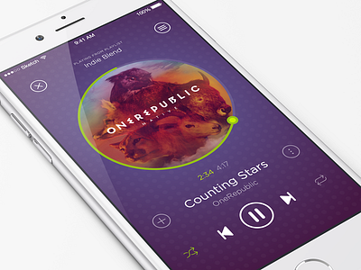 Song view design experiment interaction interface music sketch spotify ui ux