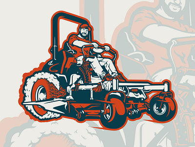 Mower Man apparel branding design graphic design illustration lettering logo vector