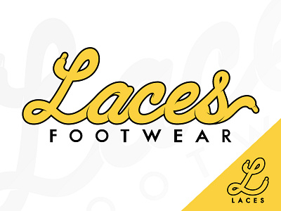 Laces Footwear design footwear illustrator laces logo script