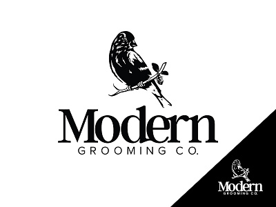 Modern Grooming beard bird branding grooming illustration logo oils