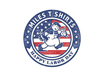 Labor Day illustration ink labor screen printing t shirts worker