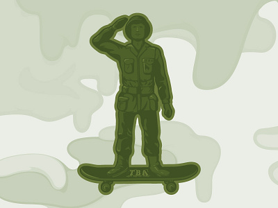 The Broken Army army army men design figure illustration logo skateboarding