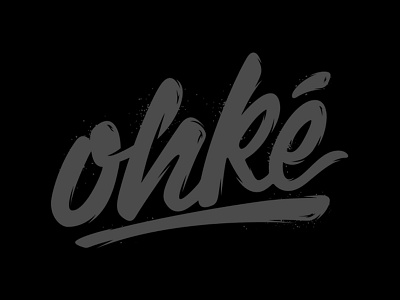 Ohke brush custom lettering lettering logo logo type script