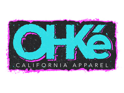 Ohké 3 apparel brand graphic design lettering ocean surf surfer wave
