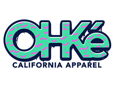 Ohké 2 apparel brand graphic design lettering ocean surf surfer wave