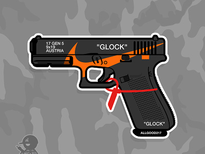 Off White Glock glock gun hypebeast illustration off white ripoff