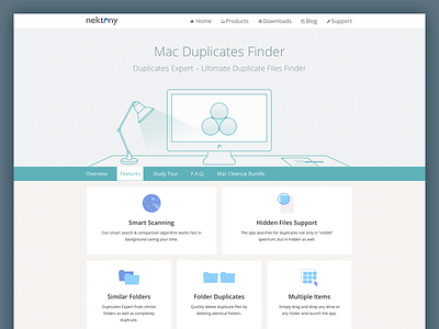 Features page duplicates expert mac app page web