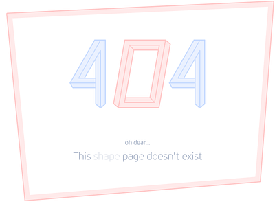 Daily UI 008 404 page 008 404 dailyui page shape