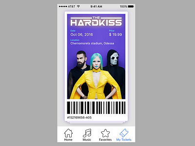 e-ticket ios music ticket