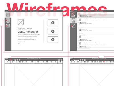 VSDX Annotator Wireframes app behance ui ux wireframes