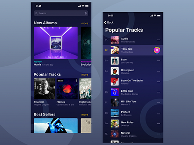 Music App / Part 2 app figma ios iphone mobile music ui ux