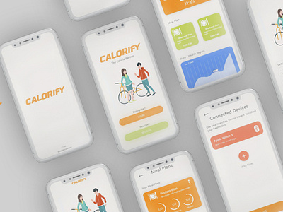 Calorify - The Calorie Partner animation app branding design illustration illustrator logo typography ui ux website