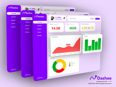 Dashee - Dashboard UI Kit animation app branding design illustration illustrator ui ux vector website