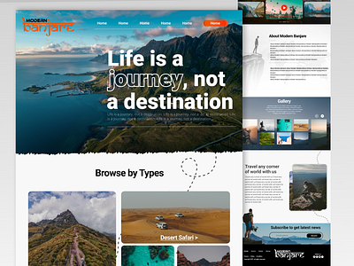 #1 Modern Banjare Website Design (UI/UX) travel travel website ui uiux user experience user interface website design