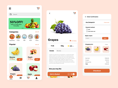 Grocery Store App UI application application design grocery app ui user experience user interface
