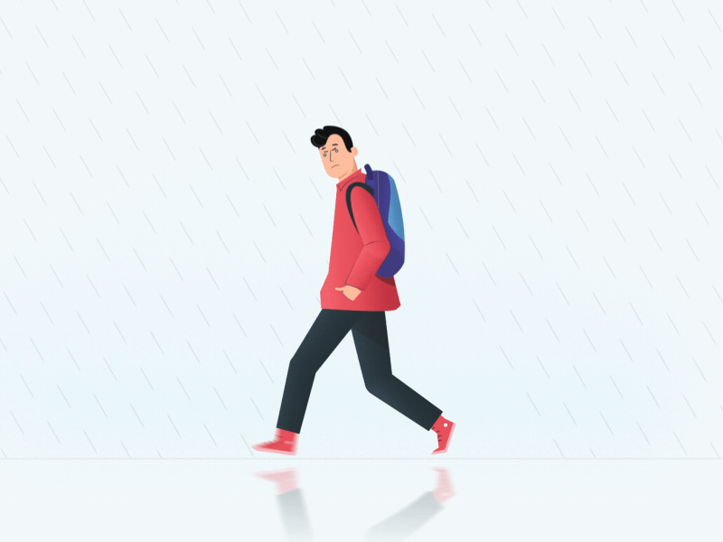 Sad walk after effects aftereffects animated gif animation animation 2d animation after effects character animation character design walk cycle walkcycle walking